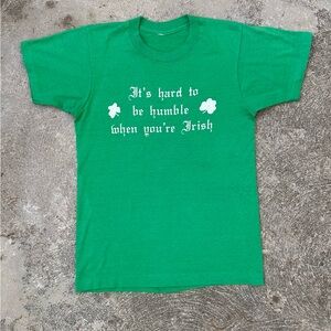 70s True Vintage St. Patrick’s Day Irish Single Stitch Slim Fit Baby Tee USA